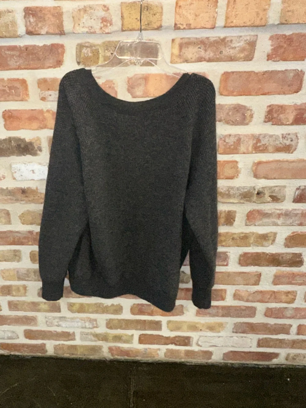 J. Crew Charcoal Gray Crewneck Knit Sweater